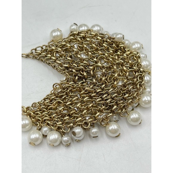 J. Crew White Pearl Center Cluster Bib Bridal Wedding Classic Dangle Necklace - Picture 9 of 13